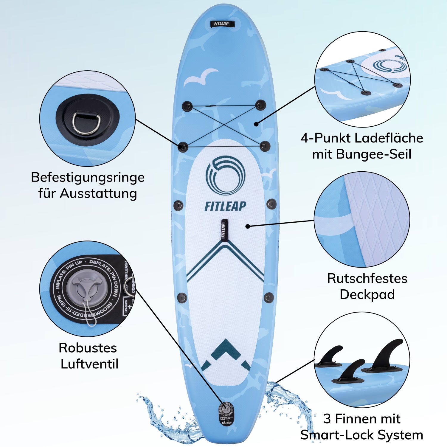 Premium Stand Up Paddle Board - blau