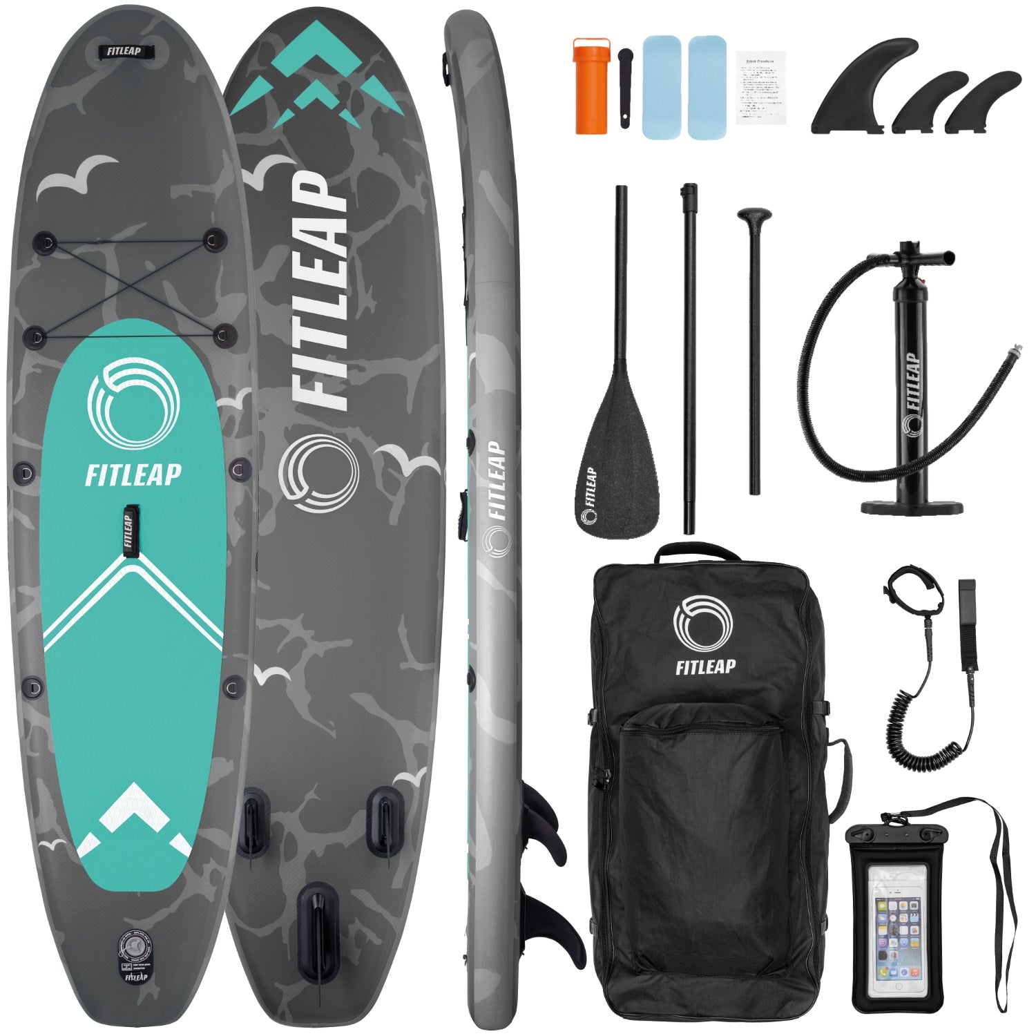 Premium Stand Up Paddle Board - grau