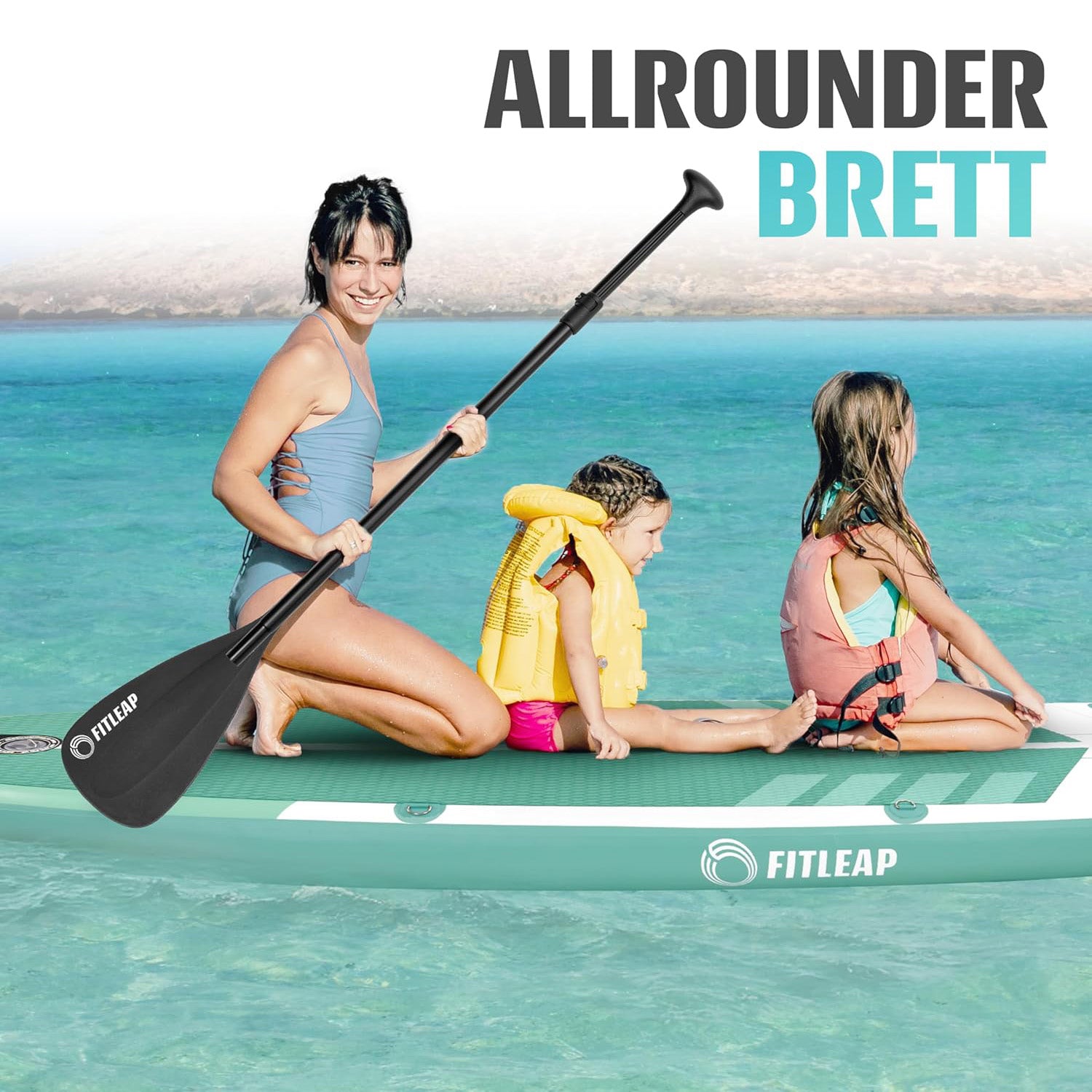 Premium Stand Up Paddle Board - Streifen - Grün